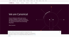 Desktop Screenshot of canonical.com