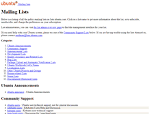 Tablet Screenshot of lists.canonical.com